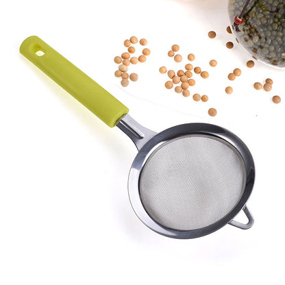 Kitchen gadgets soy milk filter hand-held flour sieve kitchen filter oil grid egg scooper in stock 