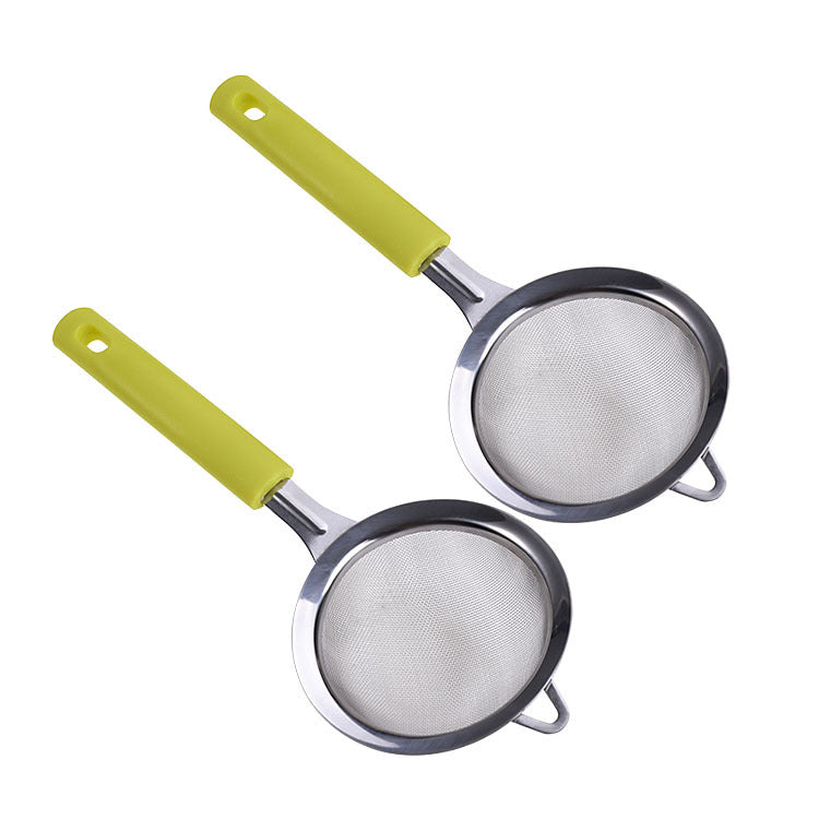 Kitchen gadgets soy milk filter hand-held flour sieve kitchen filter oil grid egg scooper in stock 