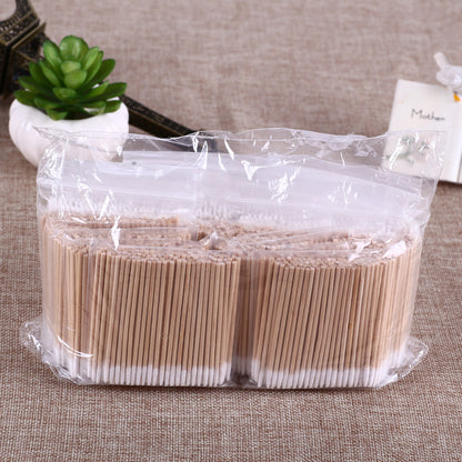 7 cm tattoo embroidery cotton swab Korean style tattoo embroidery semi-permanent cotton swab auxiliary coloring material eyebrow tattoo eyeliner wooden stick cotton swab 