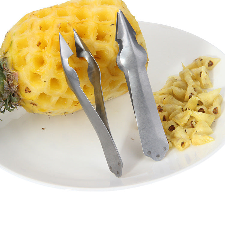 Stainless steel pineapple knife peeler household potato eye-removal pineapple clip strawberry eye-digging tool pineapple clip 