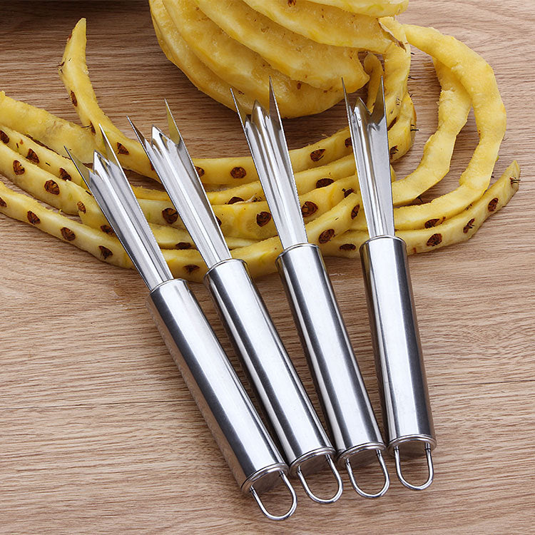 Household pineapple spatula stainless steel pineapple knife peeler peeling eye pineapple fork pineapple v-shaped eye digging tool 