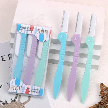 Eyebrow Trimmer 3 Beauty Tools Foldable Eyebrow Shaper for Women Anti-Scratch Beginner Safety Set Source Manufacturer