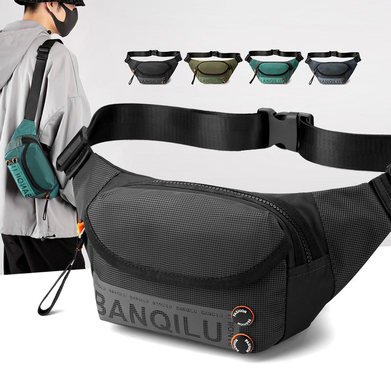 Summer Fashion Mobile Phone Bag Men's Waist Bag Outdoor Sports Messenger Chest Bag Multifunctional Riding Shoulder Bag 