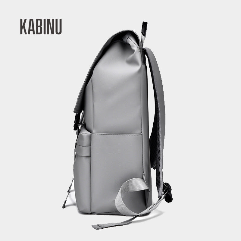 Kabinu casual backpack, business computer bag, water-repellent film, solid color, middle school student school bag, backpack 