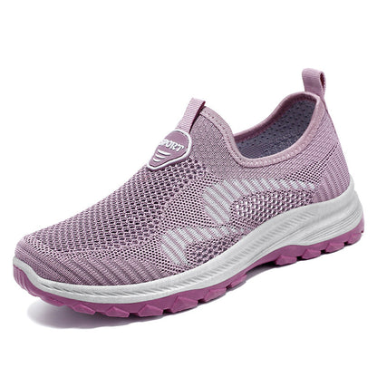 Walking shoes women 2023 summer new women's shoes wholesale breathable casual sports shoes middle-aged and elderly couple sports shoes 