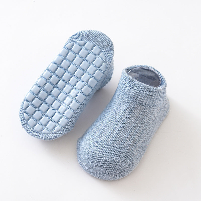 Summer mesh thin children's socks short tube baby socks loose mouth baby non-slip floor socks boat socks