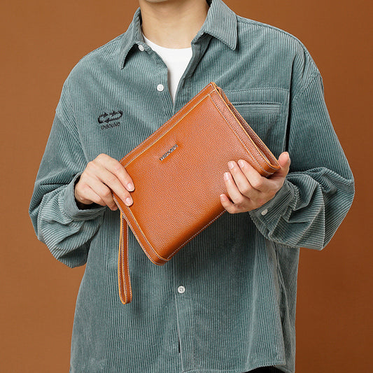 Men's Retro Envelope Bag အမျိုးသားလက်ကိုင်အိတ် ကားချုပ်ရေး လုပ်ငန်းလက်ကိုင်အိတ် Commuter Men's Clutch Bag Clip Bag