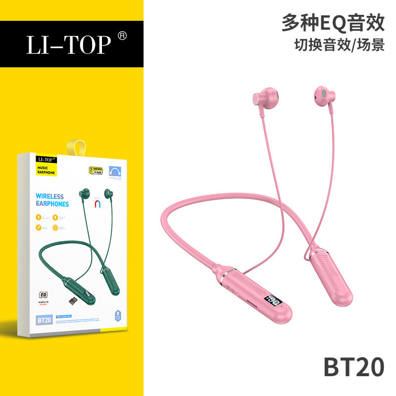 Rio Tinto BT20 သည် iPhone Android Bluetooth 5.2 လည်တိုင်ဆွဲထားသော ကြိုးမဲ့စတီရီယိုအပြေးအားကစားနားကြပ်အတွက် သင့်လျော်သည်။