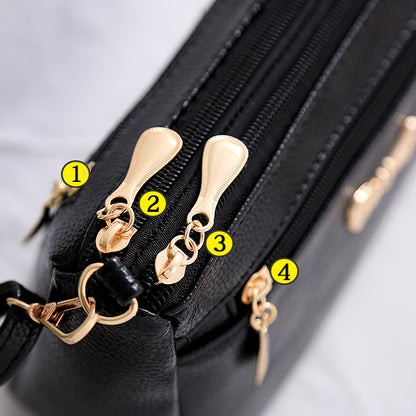 The new mother's trendy handbags pure color pu ladies diagonal shoulder bag bowknot soft leather small bag stall wholesale