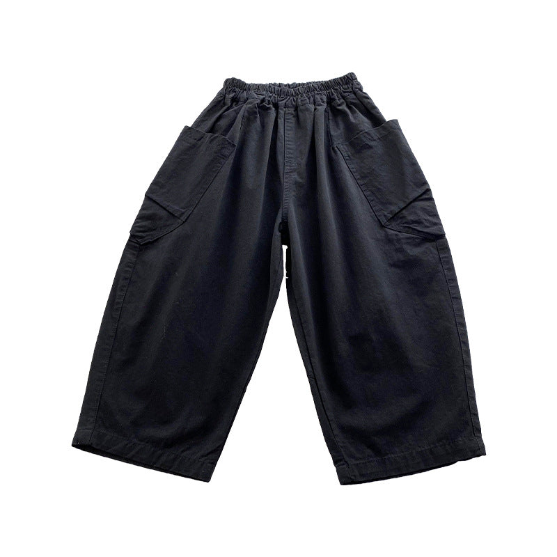 Children's pants boys Korean casual pants autumn style 2024 autumn new style medium and large children's loose and fashionable trousers trend 