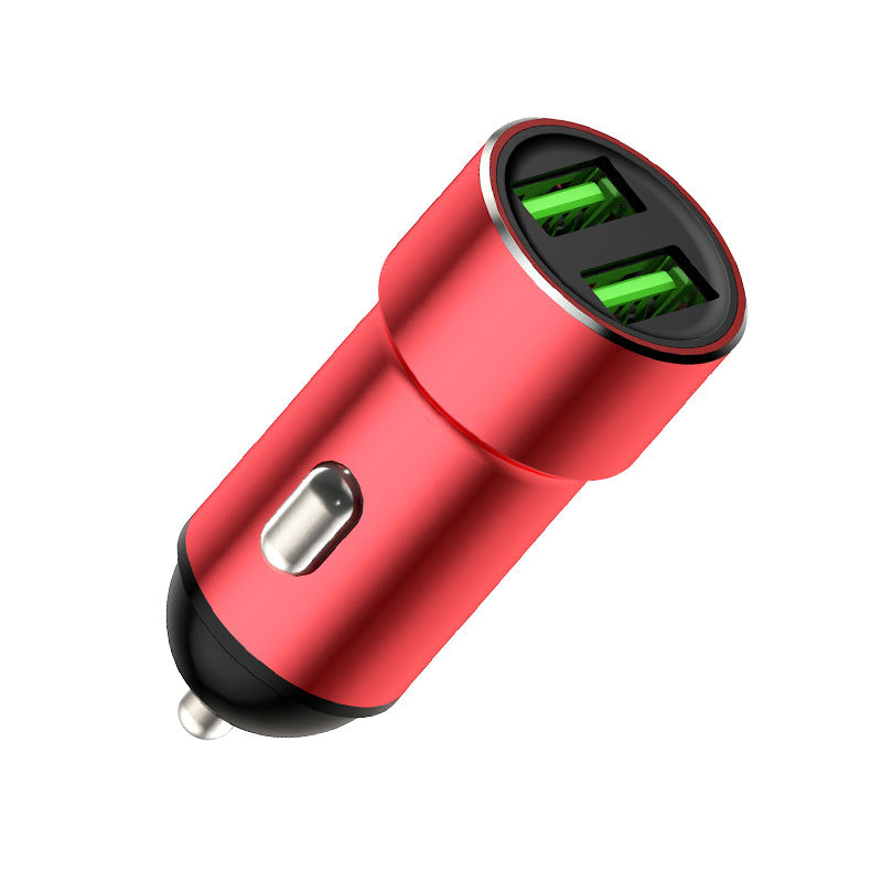 Le Candy 3.4A Fast Charge Mini Car Charger Dual USB Output Aluminum Alloy Car Cigarette Lighter Car 5V Charger