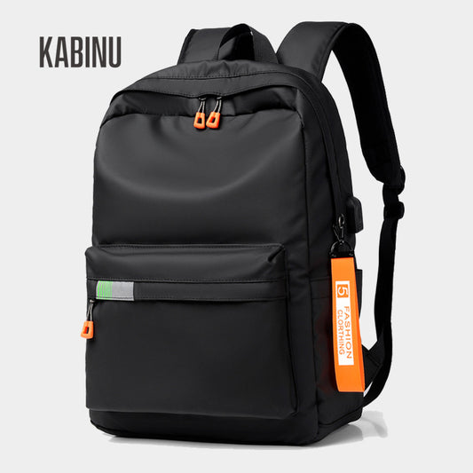 Kabinu casual backpack men's backpack street European and American simple student school bag fashion computer bag travel trend 