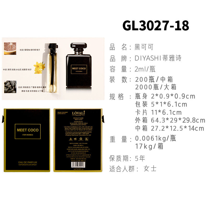 Vietnamese perfume sample Nair perfume women's perfume men's perfume wholesale card perfume q version trial pack 2 