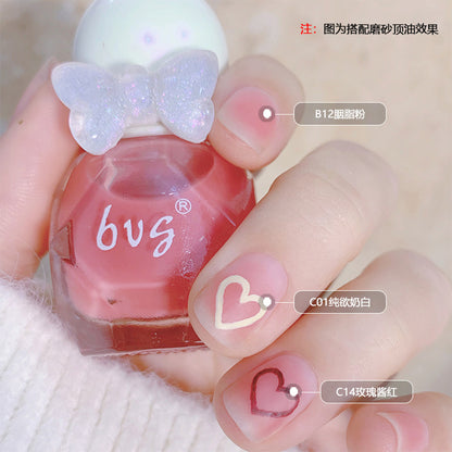 BVG small diamond nail polish no baking quick drying water-based tearable multi-color whitening nail polish spot one piece delivery 