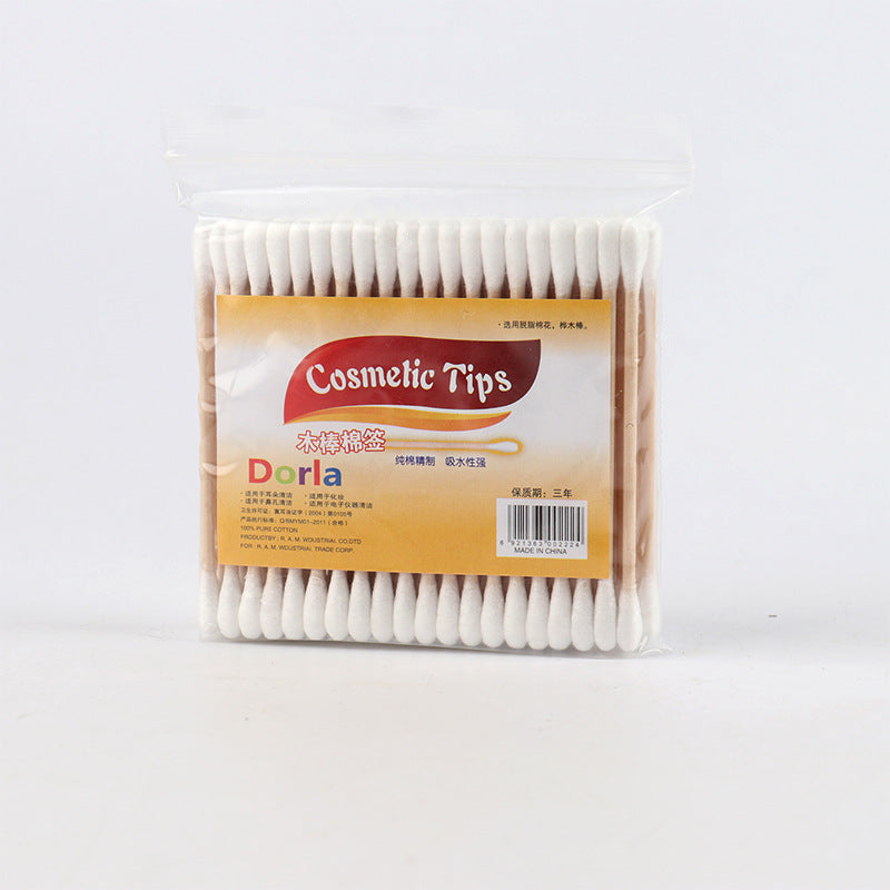 Bagged and boxed double-ended wooden swab cotton swabs for shopping malls and supermarkets disposable makeup cleaning tampon swabs manufacturers wholesale 