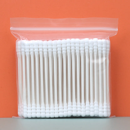 Wholesale beauty and makeup auxiliary tools double-headed colorful disposable paper swabs multi-purpose bags 100/pack 