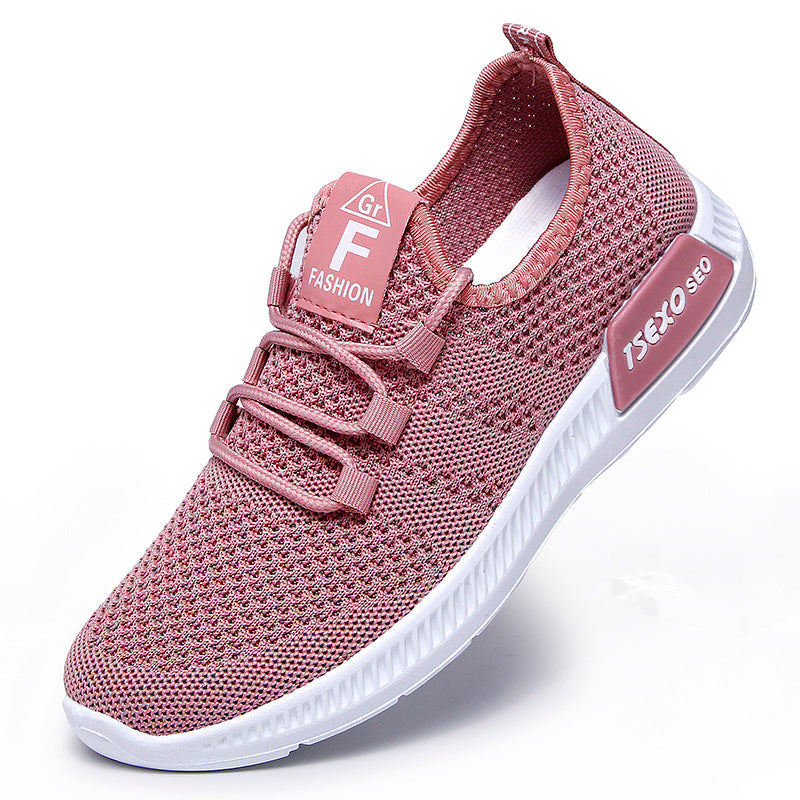 Shoes women's 2023 new foreign trade women's shoes flying woven single shoes soft bottom breathable shoes casual sports shoes women 