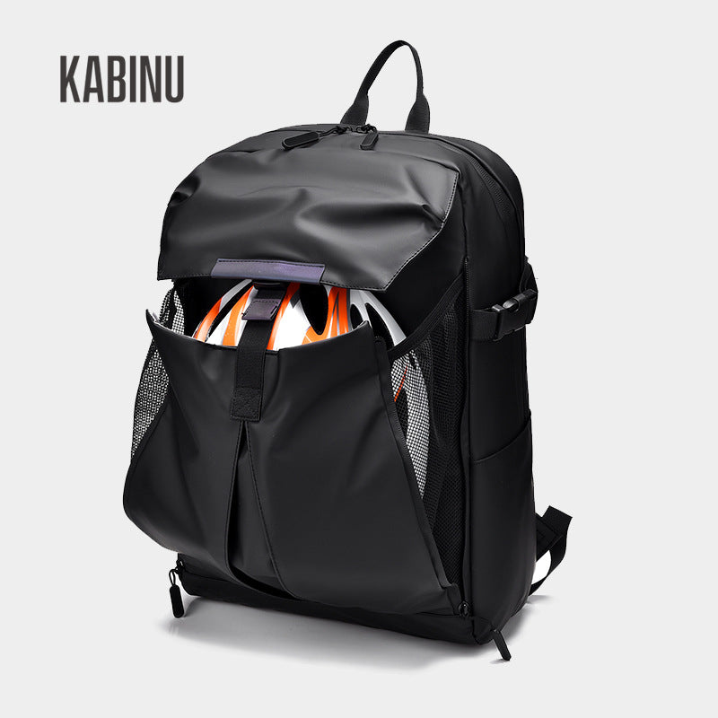 Kabinu trendy and cool backpack, water-repellent backpack, motorcycle helmet bag, business commuter computer bag, middle school student school bag 