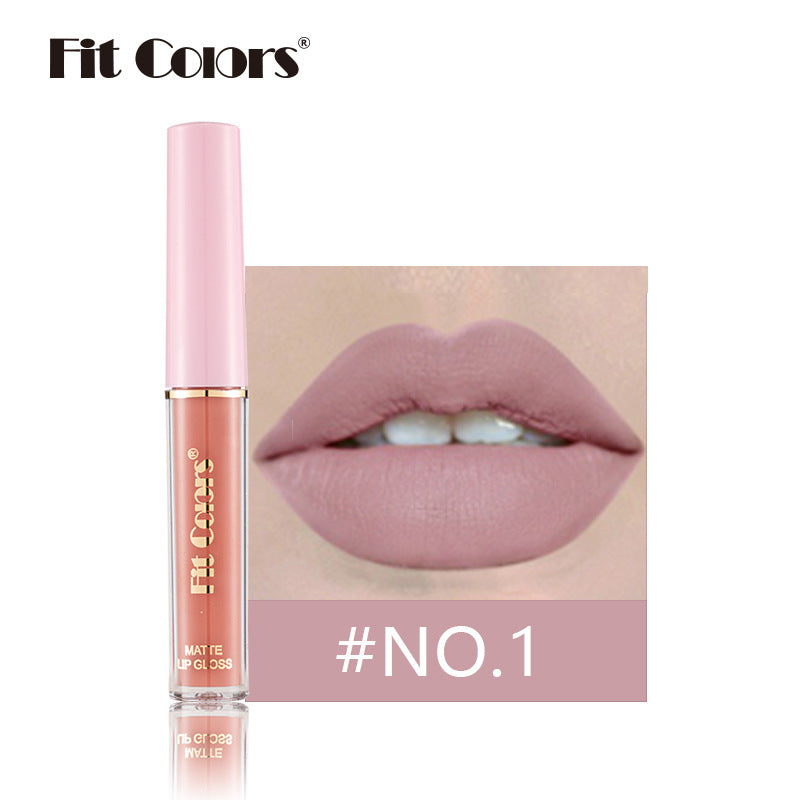 Fit Colors 12-color non-stick matte lip gloss matte velvet liquid lipstick lip gloss cross-border 