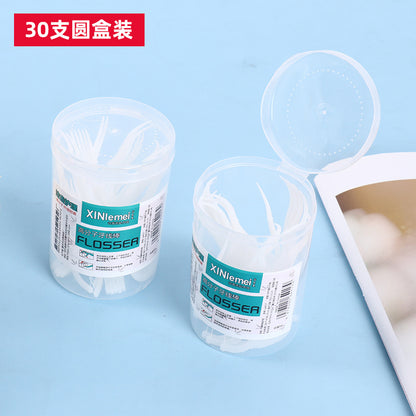 [Xinlemei] Boxed dental floss picks, about 30 pieces, family size, disposable fine polymer toothpicks, directly sold by the manufacturer 