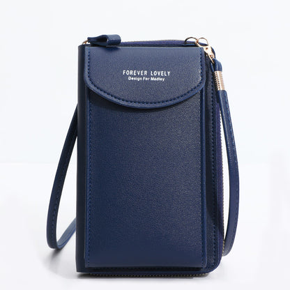 2021 New Wholesale Large Capacity Multifunctional Solid Color Fashion Simple Shoulder Small Bag Crossbody Mobile Phone Bag Women 