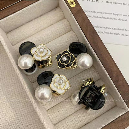 Elegant but not out of date ~ retro camellia small clip female 2023 new broken hair clip headdress side bangs clip 