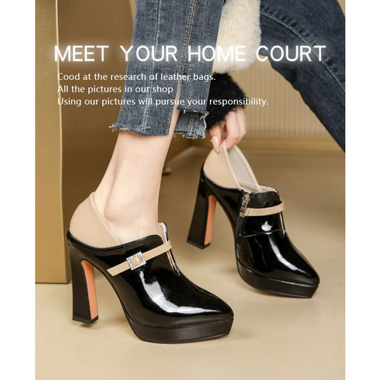 Professional banquet women's shoes matching color waterproof platform high-heeled shoes fashion pumps high-heeled single shoes one piece Huizhou shoes 