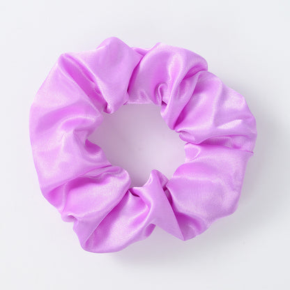 2022 New Solid Color Satin Hair Ring Pig Intestine Outing Black Versatile Hair Accessories Headband Hair Ring Wholesale Street Stall 