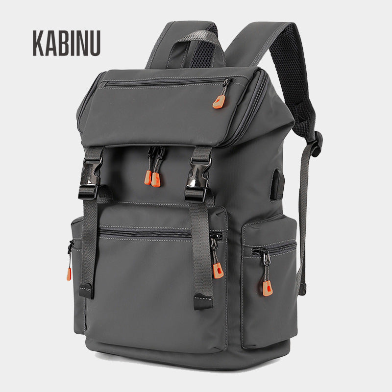 Kabinu casual backpack new student school bag men's outdoor travel USB charging computer bag business commuting