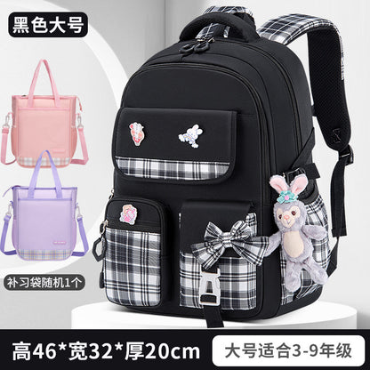 Children's elementary school schoolbag female models cartoon cute large capacity lightening girls primary school schoolbag backpack wholesale 