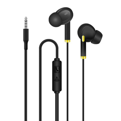 Baitong BET-11 ရောင်စုံ Intelligent Noise Canceling In-Ear 3.5mm Stereo Bass Headphones ဂျုံဝိုင်ယာထိန်းချုပ်မှုစက်ရုံနှင့်အတူ