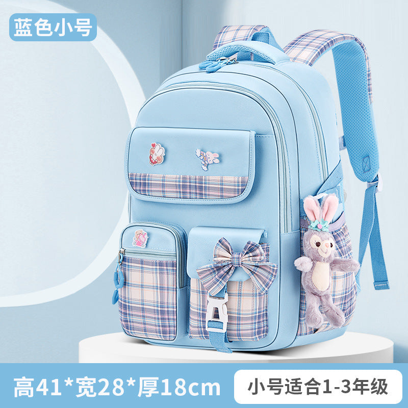 Children's elementary school schoolbag female models cartoon cute large capacity lightening girls primary school schoolbag backpack wholesale 