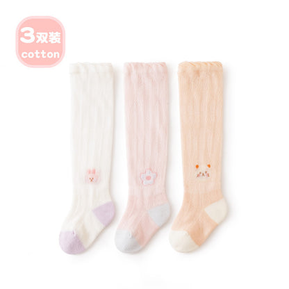 Baby socks summer over-the-knee stockings mesh socks thin anti-mosquito socks type a baby socks newborn loose mouth 