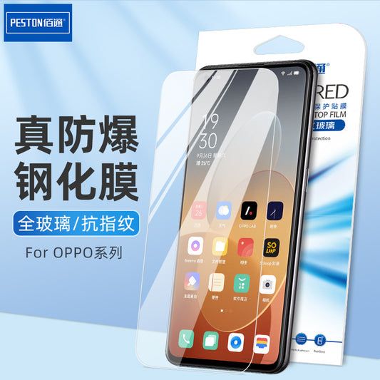 Baitong is suitable for OPP A9X A55 2 32 A91 A92S Reno2 Reno4 CE mobile phone tempered film 