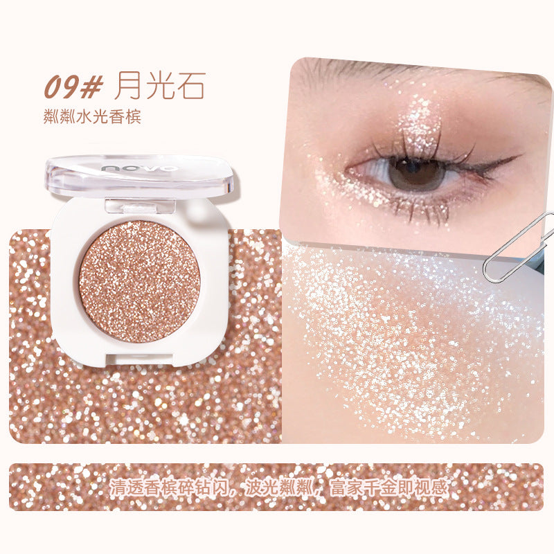 NOVO Cowherd color and Weaver Girl smart single color eye shadow, delicate and long-lasting makeup, student party earth color eye shadow palette wholesale 