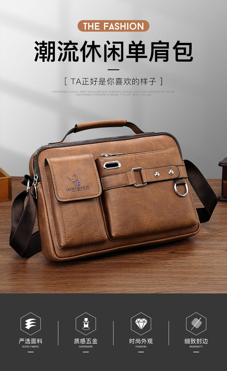 Shoulder Bag Men's Messenger Bag Men's Business Satchel Bag Messenger Bag Handy Shoulder Messenger Boys Casual Bag Men's Bag