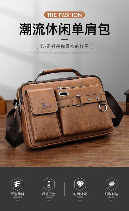 Shoulder Bag Men's Messenger Bag Men's Business Satchel Bag Messenger Bag Handy Shoulder Messenger Boys Casual Bag Men's Bag