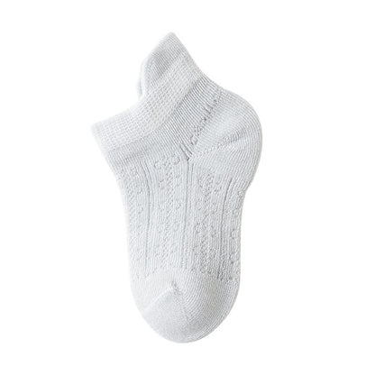 Liu Chenghang spring and summer thin baby short socks breathable mesh solid color infant boneless cotton socks skin-friendly and not tight legs