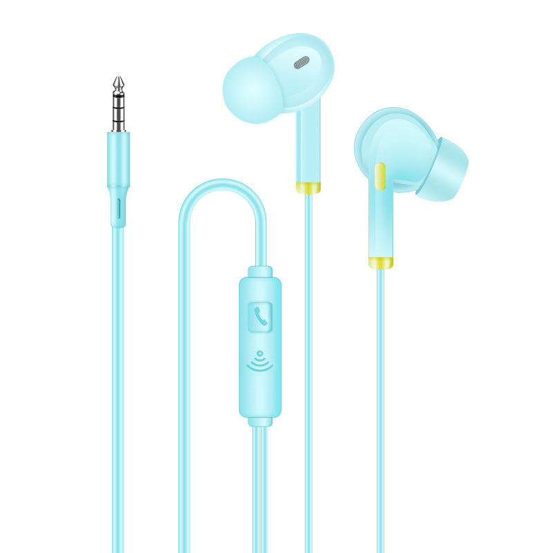 Baitong BET-11 ရောင်စုံ Intelligent Noise Canceling In-Ear 3.5mm Stereo Bass Headphones ဂျုံဝိုင်ယာထိန်းချုပ်မှုစက်ရုံနှင့်အတူ