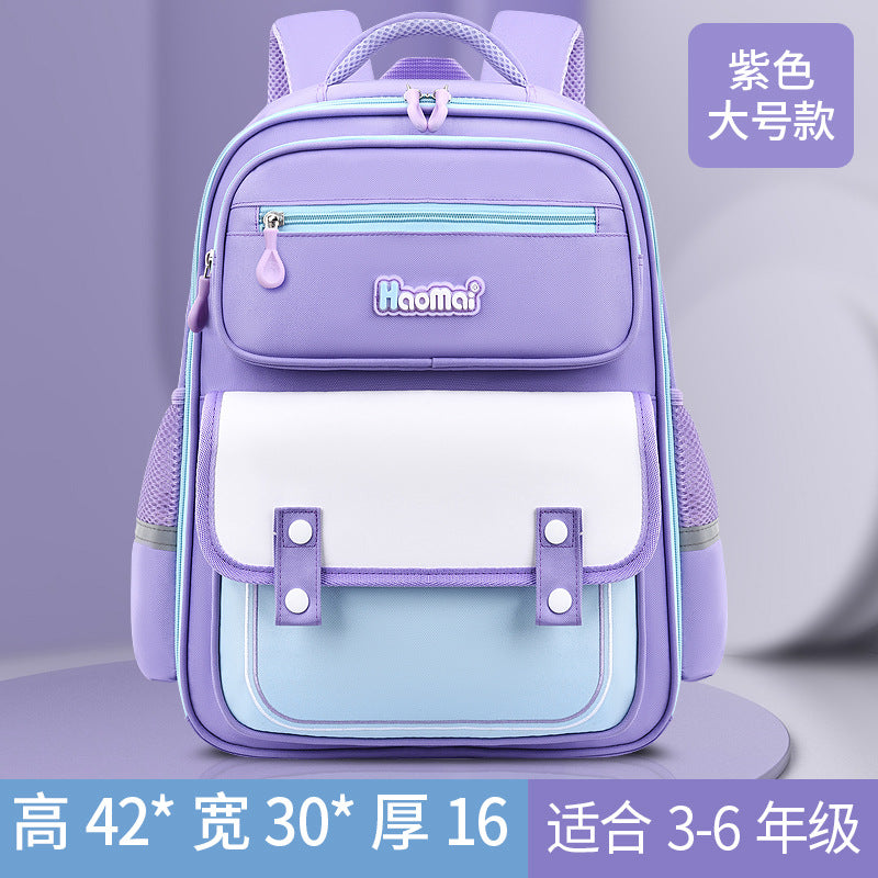 New style primary school students boys and girls large-capacity 1-6 grade schoolbag to reduce the burden waist protection 6-12 years old British backpack 