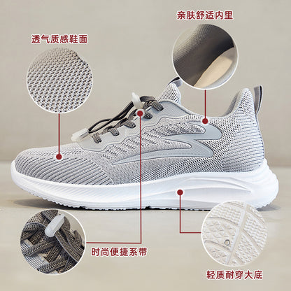 Women's Shoes Spring 2023 New Flying Weaving Women's Shoes Casual and Comfortable Single Shoes One-piece Delivery Sports and Leisure Mom Shoes 