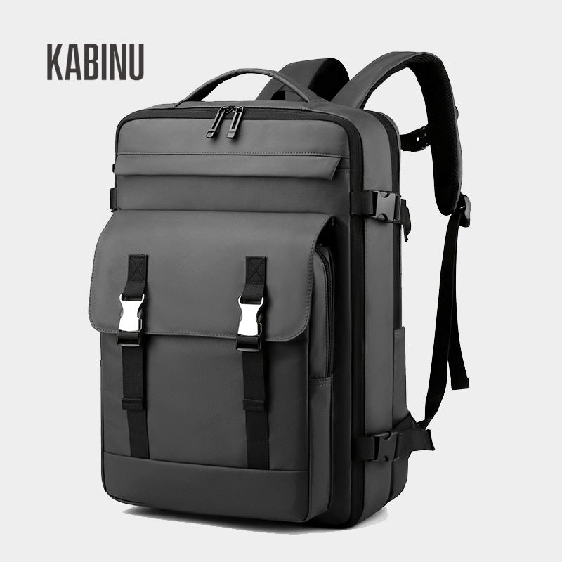 KABINU business computer bag 2021 new outdoor travel bag casual leather film water-repellent expansion backpack 