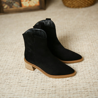 3321-5 suede thick-soled Martin boots women's autumn new British style short boots women's European and American low-cut motorcycle boots 