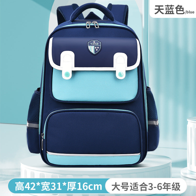 New schoolbags for primary school students grades 1-3-6 boys and girls children's schoolbags British large-capacity backpacks to reduce the burden 