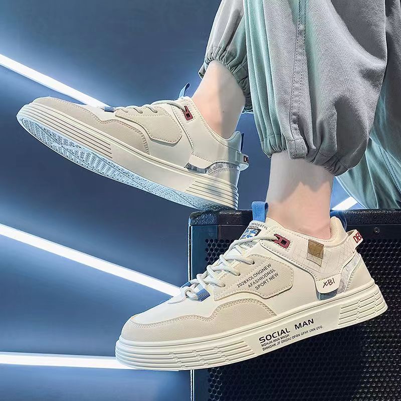 Men's shoes 2023 spring new high-top canvas shoes men's trendy all-match small white shoes sports casual sneakers trendy shoes 