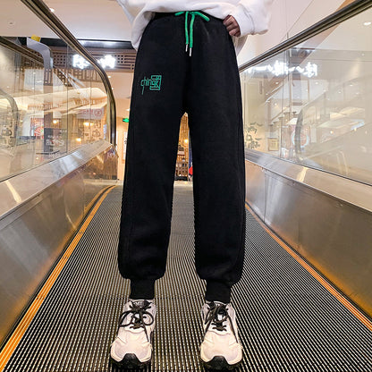 2024 နွေဦးနှင့် ဆောင်းဦးရာသီ စတိုင်အသစ် Big Girls Pants Sports Pants Elastic Loose Chinese Style မူလတန်းကျောင်းကျောင်းသားများ Cotton Girls Trendy ဘောင်းဘီများ 