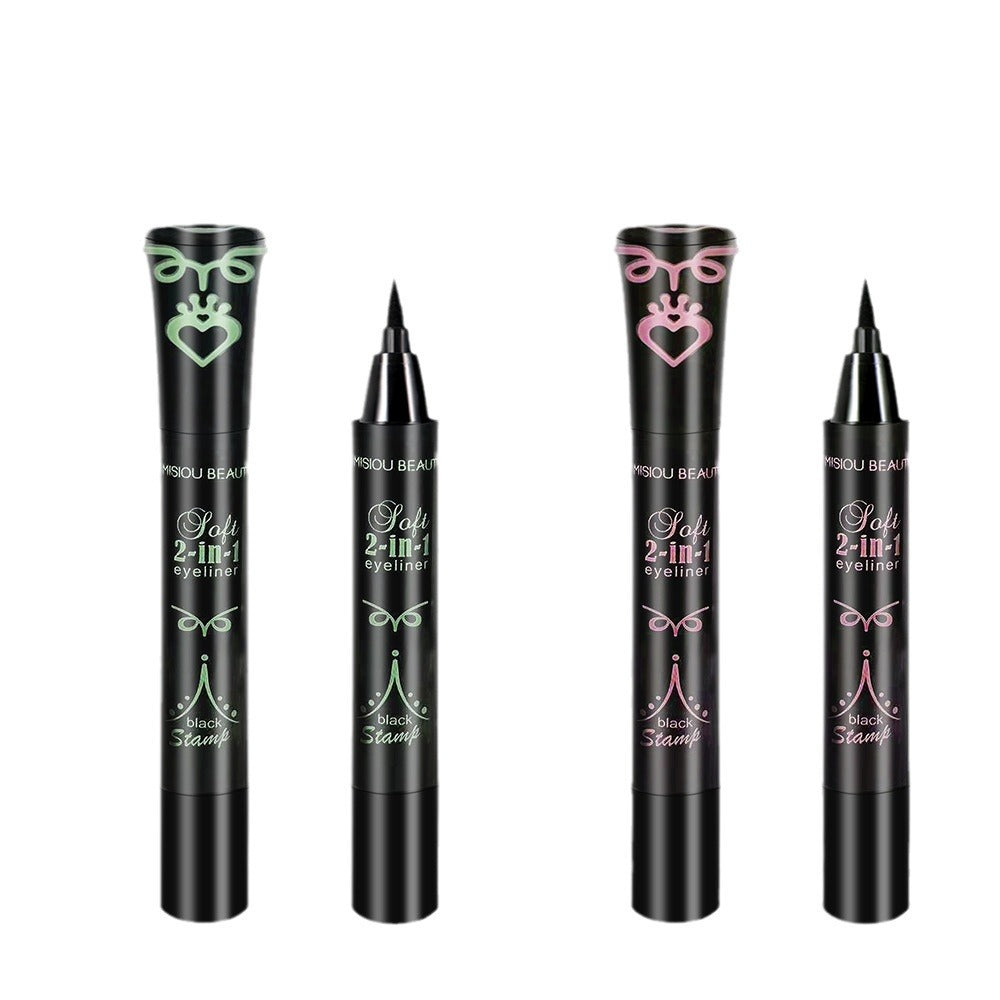 Cross-border makeup double-headed seal eyeliner waterproof and non-smudged beginner waterproof and sweat-proof eyeliner 