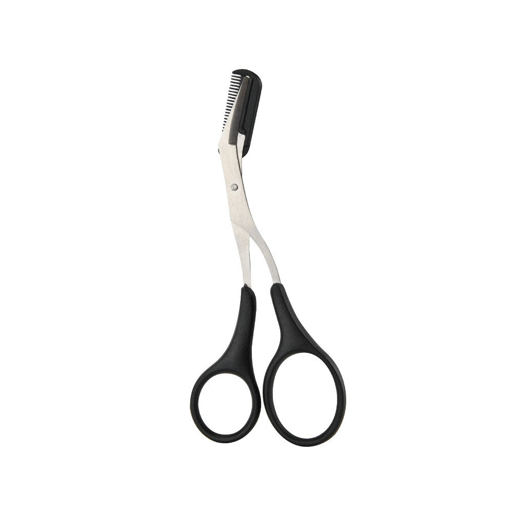 Korean stainless steel eyebrow trimming scissors with small eyebrow comb, eyebrow scissors, beauty tools for eyebrow trimming 