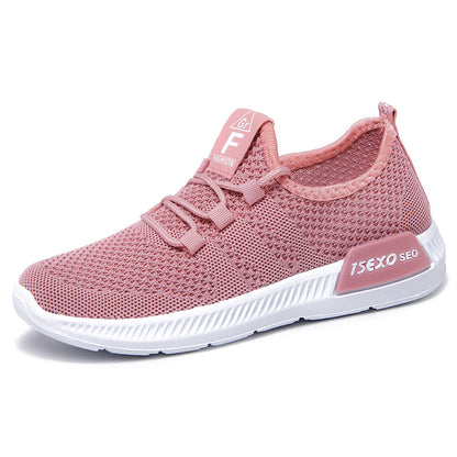 Shoes women's 2023 new foreign trade women's shoes flying woven single shoes soft bottom breathable shoes casual sports shoes women 