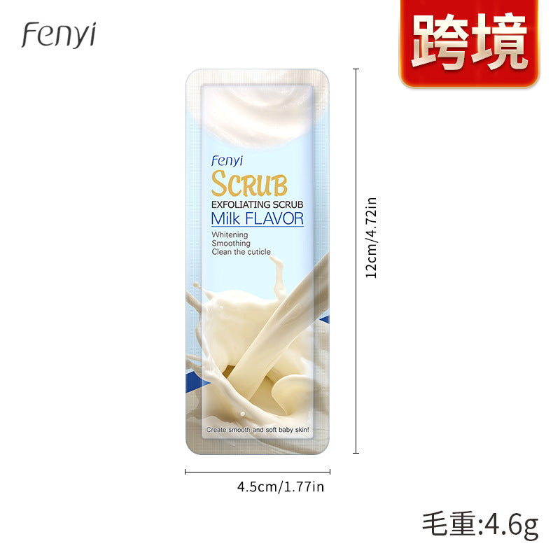 Cross-border FENYI Fenyi Shea Butter Scrub 3g body cleansing pores rejuvenating moisturizing avocado keratin 